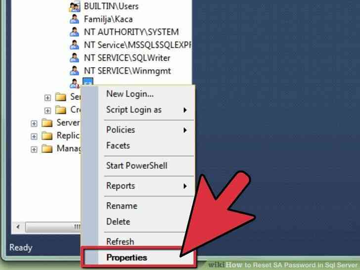 Image intitulé de Réinitialisation de Mot de passe dans Sql Server, pas de 7